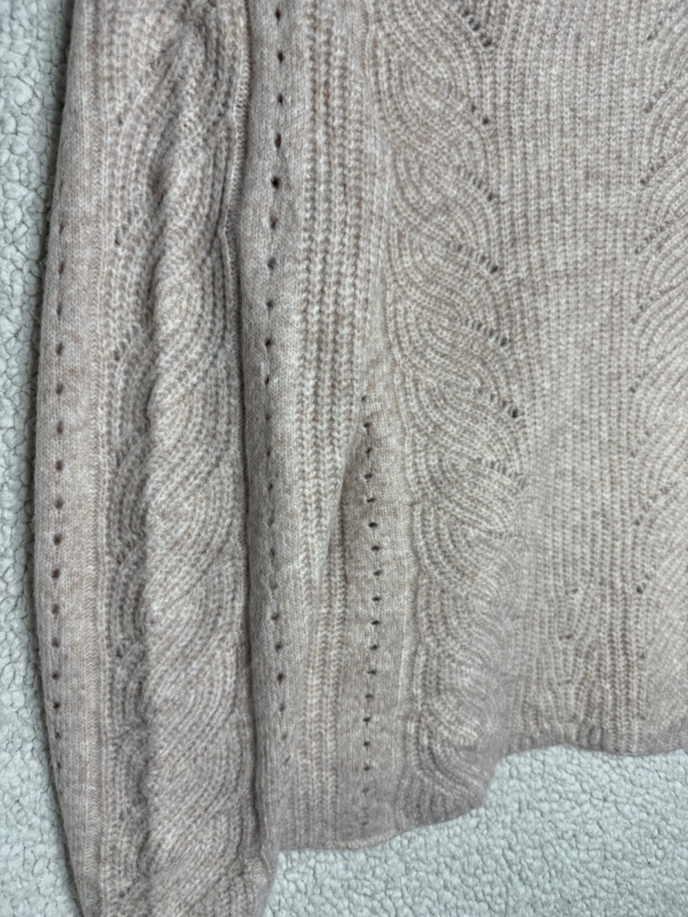 ESQUALO Cable-Knit Turtleneck Sweater in Light Beige Size M - Picture 6 of 8